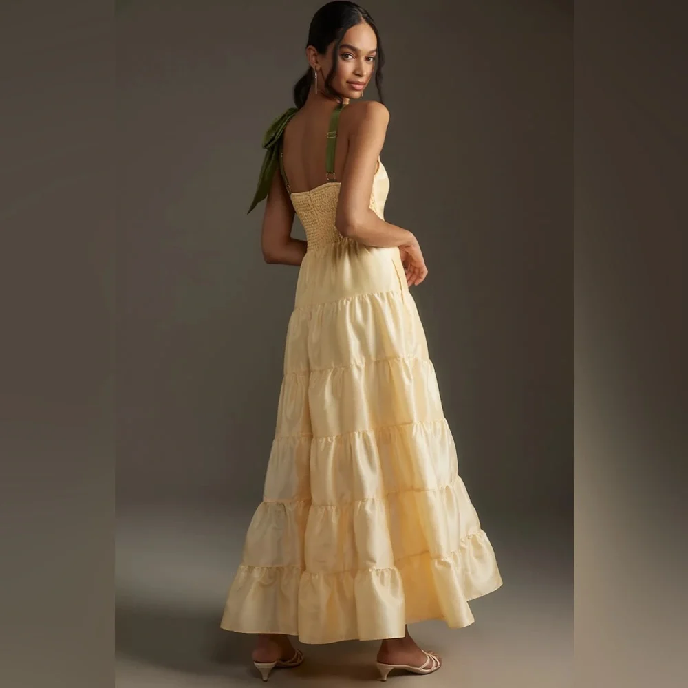 NWT Hutch Scoop-Neck Tiered Maxi Dress - Picture 3 of 8